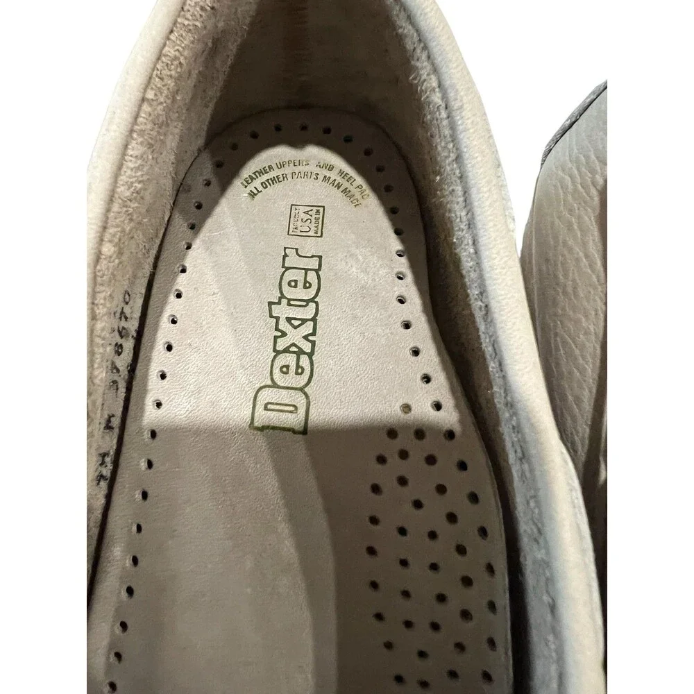Dexter Women's Vintage USA Made Beige Leather Kiltie Moccasin Loafers  US 9.5